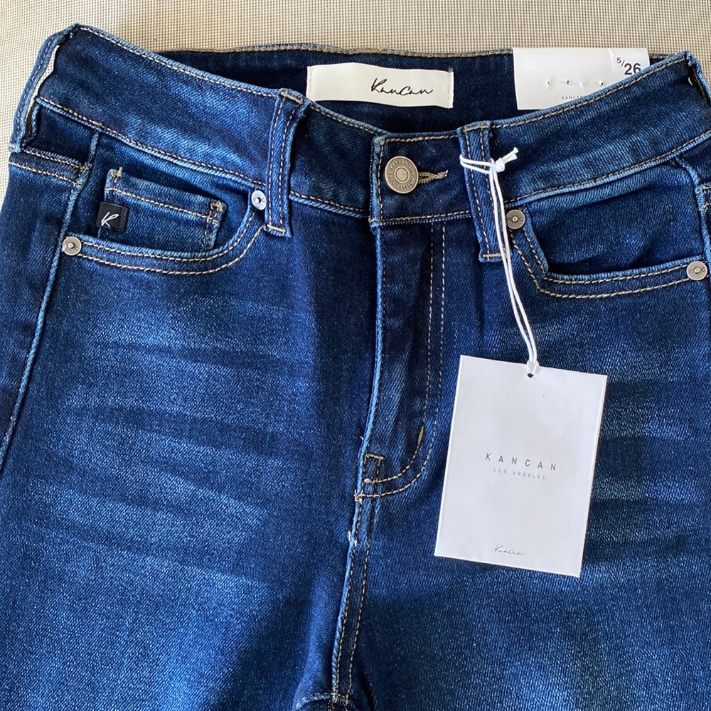 KanCan Women's High Rise Jeans - Dark Blue
